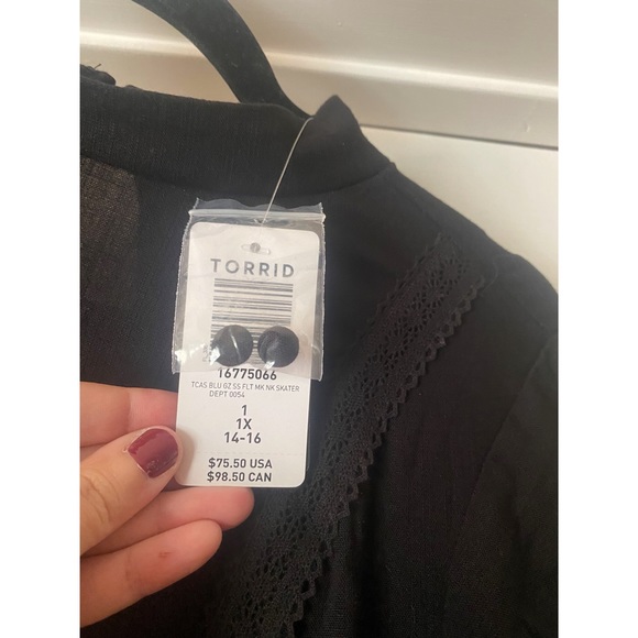 NWT Torrid Mock Neck Black Dress - Picture 8 of 8